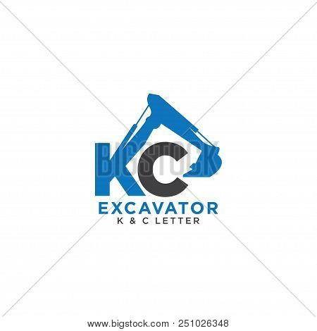 Letter K And C Initial Excavator Template