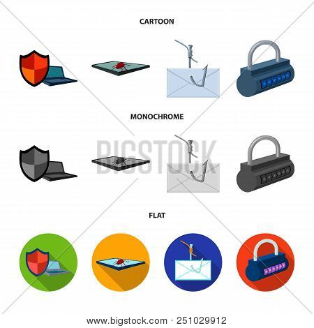Hacker, System, Connection .hackers And Hacking Set Collection Icons In Cartoon, Flat, Monochrome St