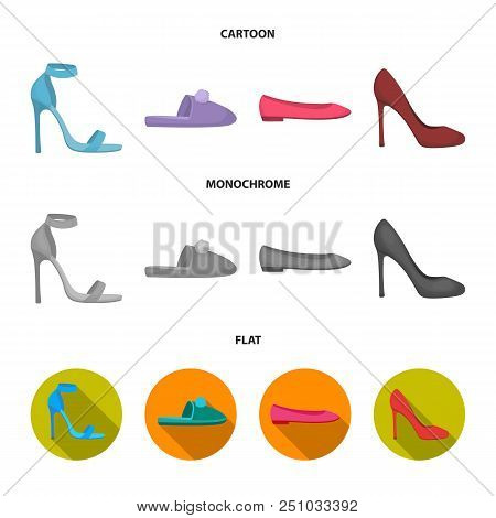 Blue High-heeled Sandals, Homemade Lilac Slippers With A Pampon, Pink Women Ballet Flats, Brown High