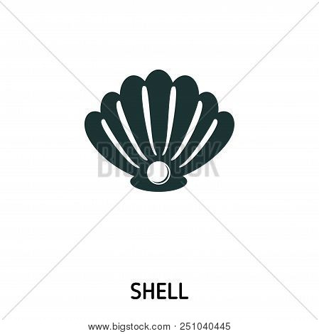 Shell Creative Icon. Simple Element Illustration. Shell Concept Symbol Design From Beach Icon Collec