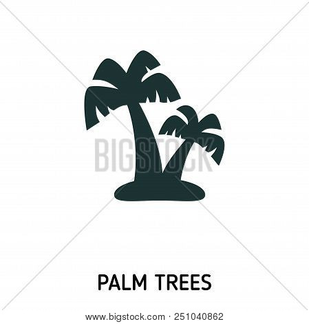 Palm Trees Creative Icon. Simple Element Illustration. Palm Trees Concept Symbol Design From Beach I