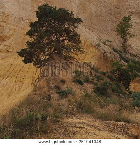 Rustrel, France - July 14, 2018: Photography Showing A Magnificent Landscape. The Photography Was Ta