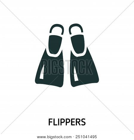 Flippers Creative Icon. Simple Element Illustration. Flippers Concept Symbol Design From Beach Icon