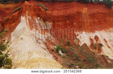 Rustrel, France - July 14, 2018: Photography Showing A Magnificent Landscape. The Photography Was Ta