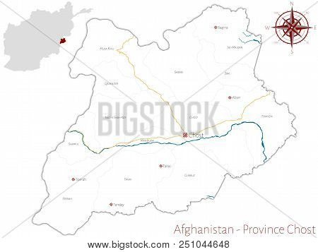 Large And Detailed Map Of The Afghan Province Of Chost