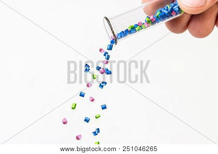 Polymeric Dye. Plastic Pellets. Colorant For Plastics. Pigment In The Granules. Polymer Beads