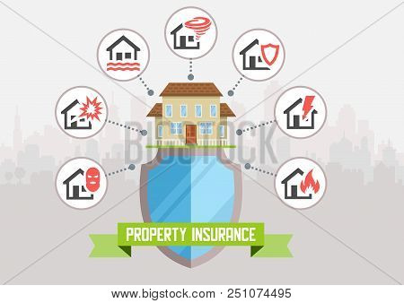 House Insurance Service Vector Illustration For Web Design.