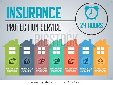 House Insurance Service Vector Illustration For Web Design.