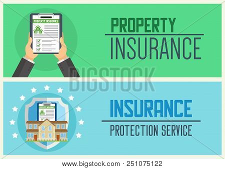 House Insurance Service Vector Illustration For Web Design.