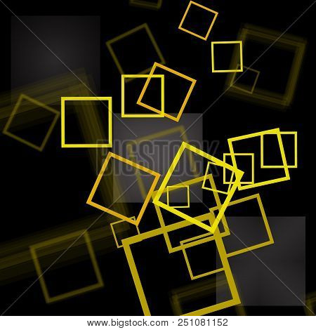 On A Dark Background Crossing Geometric Shapes