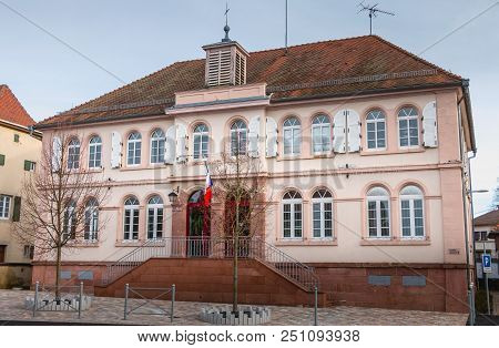 Architecture Detail Of City Hall Of Reiningue