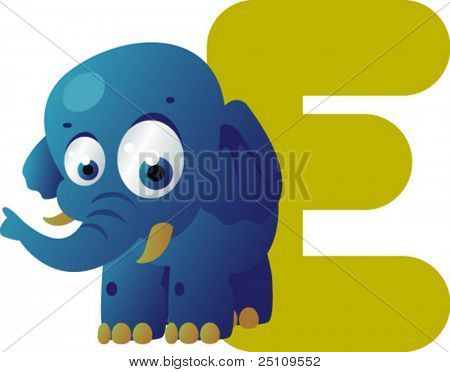 最新の ABC 動物: E は象のため