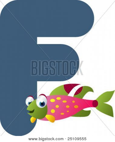 最新の ABC 動物: F はのための魚