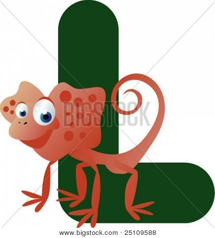 最新の ABC 動物: L はリザード