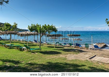 Amazing Seascape Of Porto Kaminia Beach, Zakynthos Island, Greece