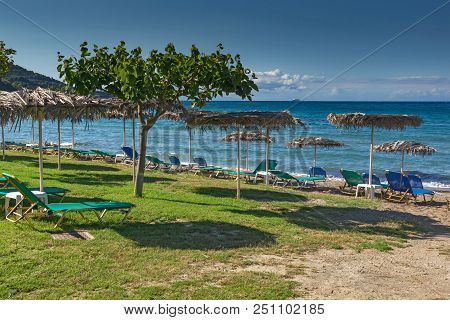 Amazing Seascape Of Porto Kaminia Beach, Zakynthos Island, Greece
