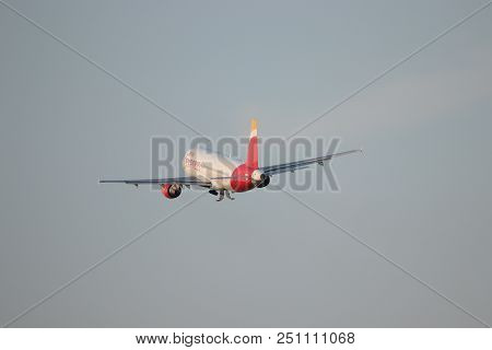 Amsterdam The Netherlands - July 26th 2018: Ec-ilq Iberia Express Airbus A320-200 Takeoff From Polde