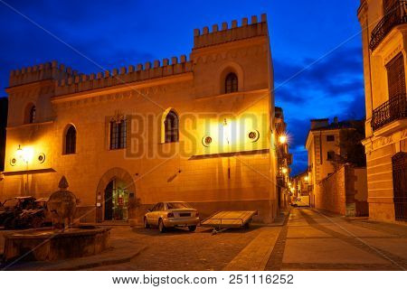 Rubielos de Mora village in Teruel Spain located on Gudar Javalambre Sierra
