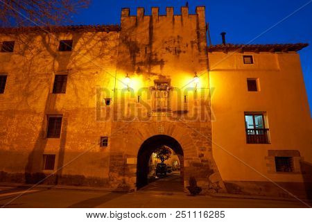 Rubielos de Mora village in Teruel Spain located on Gudar Javalambre Sierra