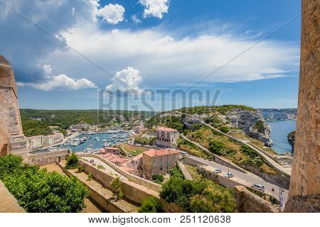 Bonifacio, A Corsican Town With A Beautiful Coastline.