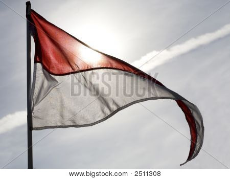 Bandiera rossa e bianca