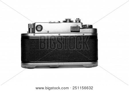 Retro Rangefinder Film Camera Back Side View