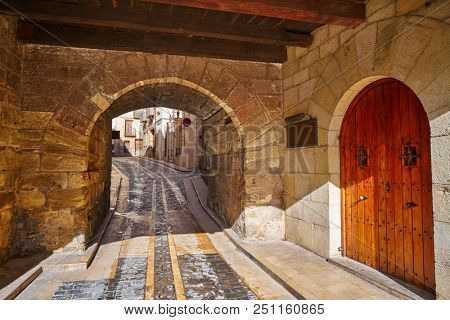 Mora de Rubielos arch in Teruel Spain located on Gudar Sierra