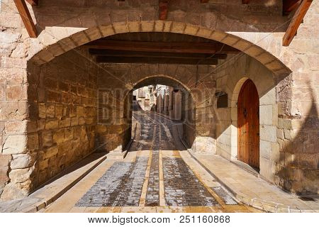 Mora de Rubielos arch in Teruel Spain located on Gudar Sierra