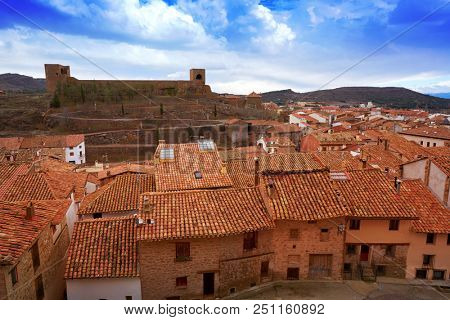 Mora de Rubielos village in Teruel Spain located on Gudar Javalambre Sierra