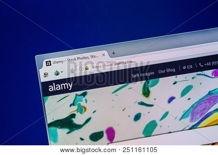 Ryazan, Russia - July 24, 2018: Homepage Of Alamy Website On The Display Of Pc. Url - Alamy.com