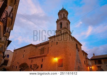 Rubielos de Mora village in Teruel Spain located on Gudar Javalambre Sierra
