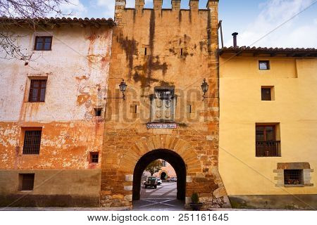 Rubielos de Mora village in Teruel Spain located on Gudar Javalambre Sierra