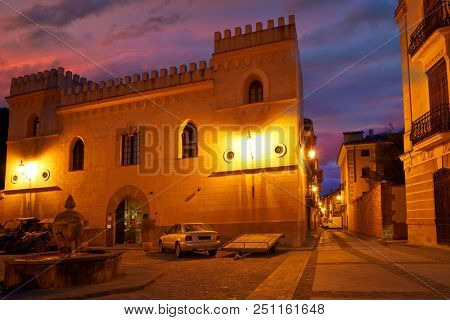 Rubielos de Mora village in Teruel Spain located on Gudar Javalambre Sierra