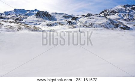 Formigal ski area in Huesca Pyrenees of Spain