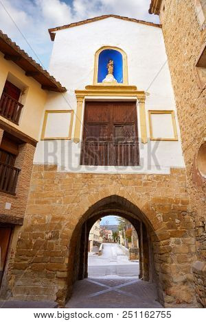 Rubielos de Mora village in Teruel Spain located on Gudar Javalambre Sierra