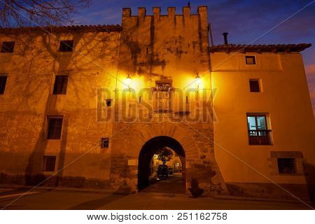 Rubielos de Mora village in Teruel Spain located on Gudar Javalambre Sierra