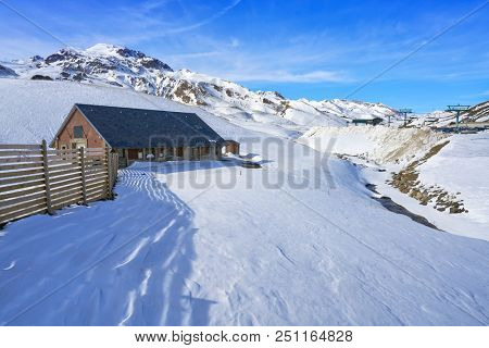 Formigal ski area in Huesca Pyrenees of Spain