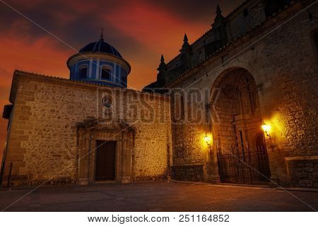 Rubielos de Mora village in Teruel Spain located on Gudar Javalambre Sierra
