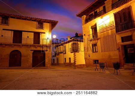 Rubielos de Mora village in Teruel Spain located on Gudar Javalambre Sierra