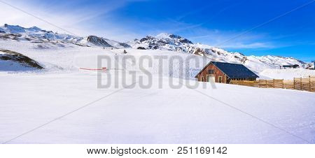Formigal ski area in Huesca Pyrenees of Spain