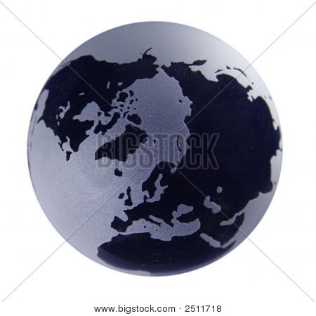 Skleněné koule s modrým stínováním