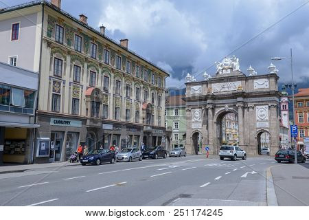 The Gate Of Triumphpforte In Innsbruck On Austria