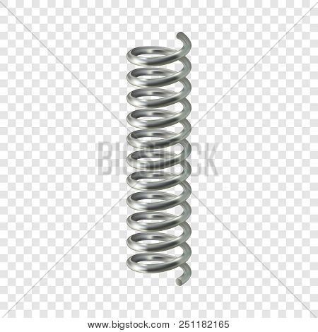Spring Cable Mockup. Realistic Illustration Of Spring Cable Vector Mockup For On Transparent Backgro