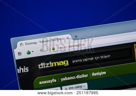 Ryazan, Russia - July 24, 2018: Homepage Of Dizimag5 Website On The Display Of Pc. Url - Dizimag5.co