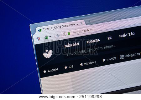 Ryazan, Russia - July 25, 2018: Homepage Of Tinhte Website On The Display Of Pc. Url - Tinhte.vn