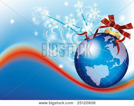 Décorations de Noël avec les cartes du monde