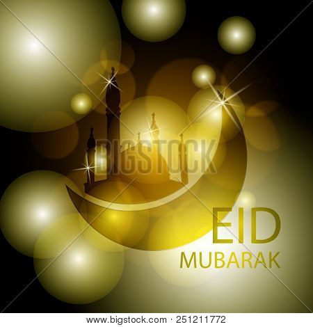 Eid Al Adha Cover, Mubarak Background, Template Design Element, Vector Illustration.