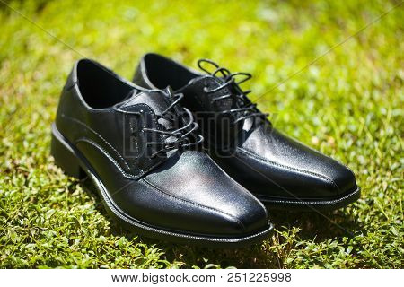Zapatos Negros Black Shoes En Fonfo Verde