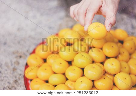 Patongkos on tray with banana leaves decoration isolated on white with clipping path