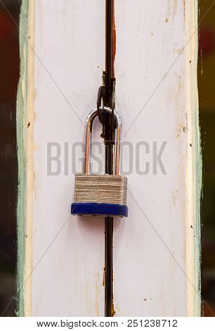 Key Lock Old Stitched In The Door.